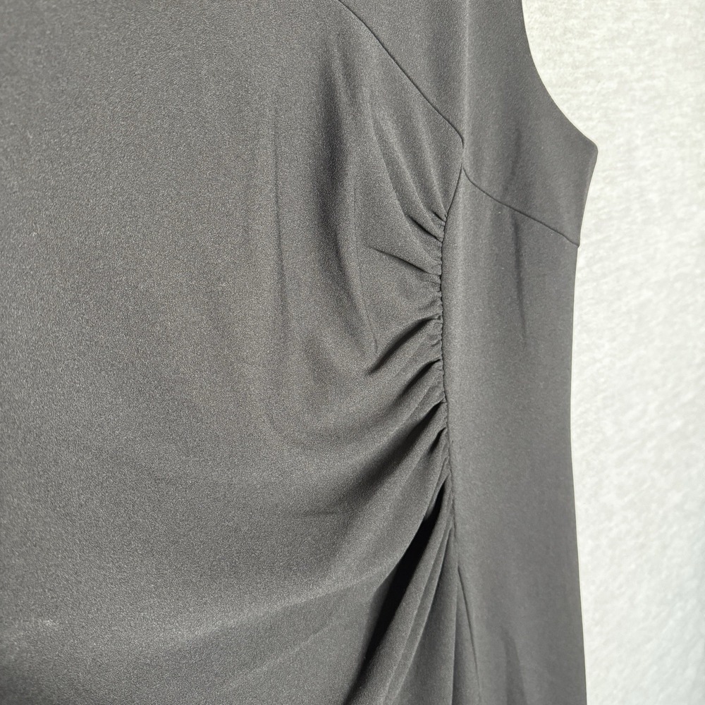 The Limited Black Sheath LBD Dress Plus‎ size 2X Ruched Women's Career Business - Picture 4 of 6